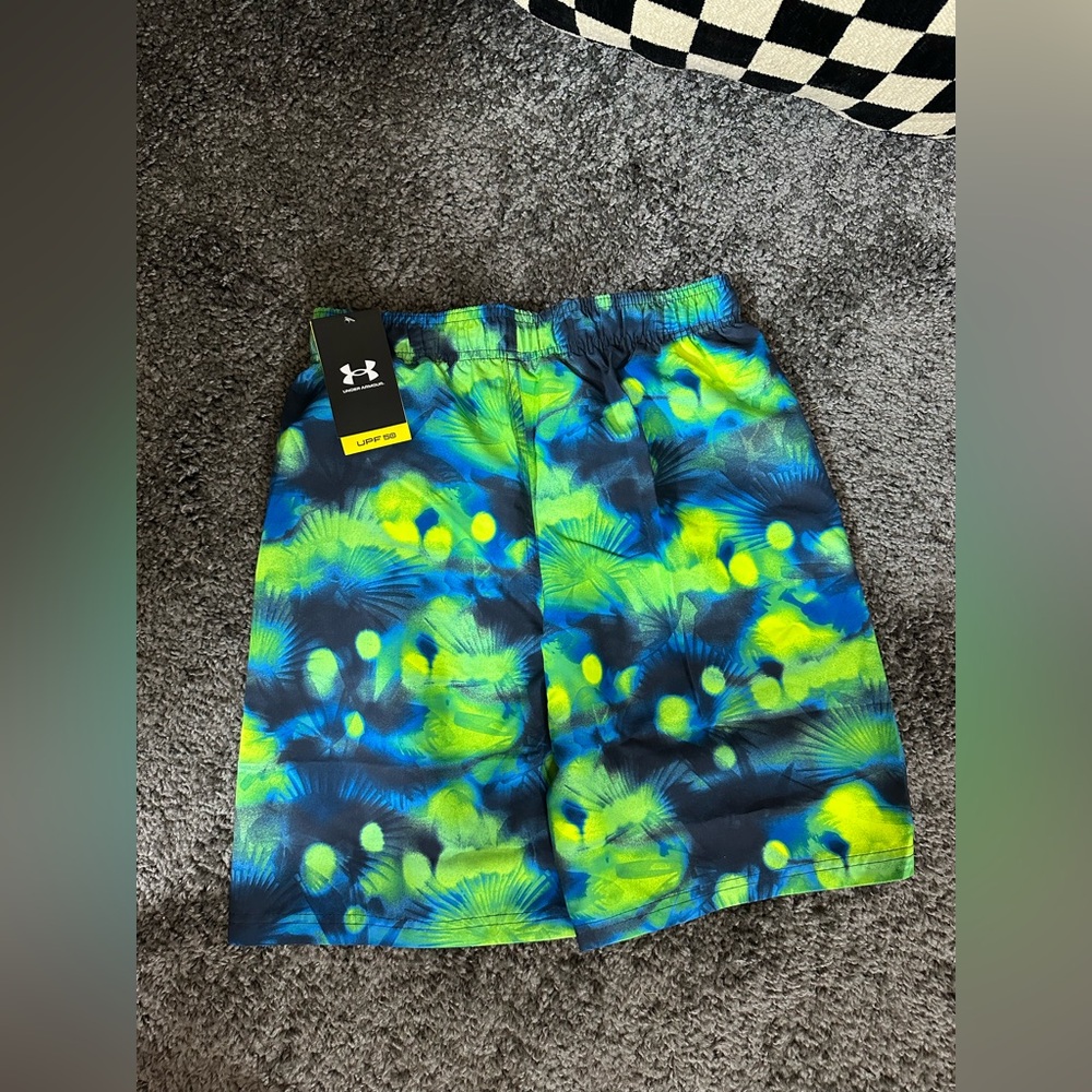 Under Armour Vivid Blue and Neon‎ Green Shorts